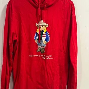 Ralph Lauren Red Polo Bear Hoodie
